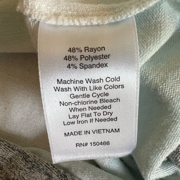 Market & Spruce Womens Medium 3/4 Sleeve Stripe Sweater with Knot - Picture 5 of 7